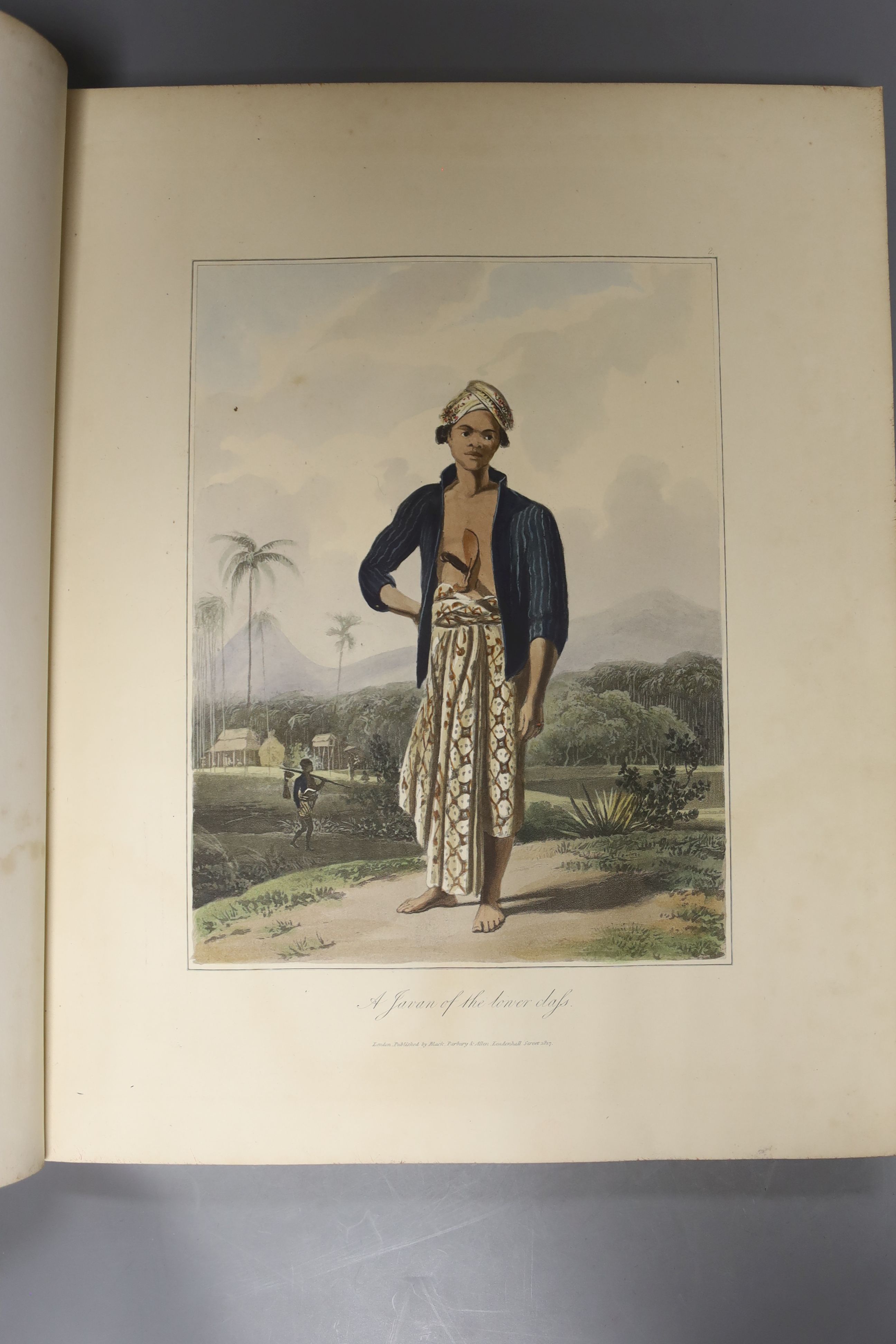 Raffles, Thomas, Stamford, Sir - Plates to Raffles History of Java, plates badly water stained, Henry G. Bohn, London, 1844